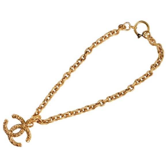 Chanel Large Coco Mark Lava Vintage 24k Gold Plated 93A Chain Necklace - Picture 1 of 6